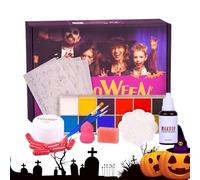 Halloween Face Make-Up, Water-Based Face Paint for Parties, False Blood Make-Up, Cosplay Accessories for Children, Girls, Festival Events, Vampire, Zombie Photo Show, Party