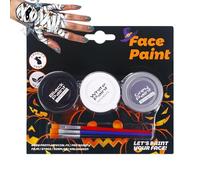 Halloween Face Makeup - Water-Soluble Skin Painting Cream | 3 Colors Cosplay Face Paint,for Goth Party Sports Event Clown Vampire Witch Skeleton