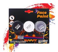 Halloween Face Paint,Washable Skin Makeup | 3 Colors Cosplay Face Paint - for Goth Party Sports Event Clown Vampire Witch Skeleton