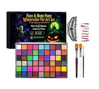 Halloween Face Painting Kit 42 Color Water Based Washable Facepaint | Professional Face Painting Kit for Party Holiday Carnival Haunted House Festival Role-Playing Masquerade Photo Props