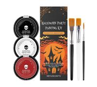 Halloween Face Painting White Foundation Black Red Face & Body Painting