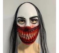 Halloween Face Scaring People Funny House Dressing Up Props Headgear Halloween Mask(A Black,One Size)