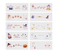 Halloween Face Stickers, Halloween Character Stickers, with Blood Pattern, Halloween Women Stickers, 10 x Witch Makeup for Women, Party Gifts, Sweet or Sour Halloween Stickers for Adults