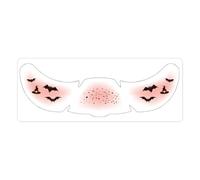 Halloween Face Stickers Temporary Gothic Self-Adhesive Decals | Funny Face Patches For Birthday Carnival Holiday Masquerade Ball Cosplay Role Play Prom Party Halloween