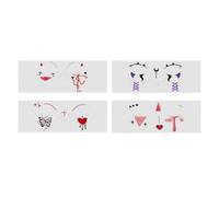 Halloween Face Stickers, Waterproof Cosplay Decal Set, Ghost Blood Effect Facial Pack, Adhesive Festival Costume Makeup Kit, Decorative Party Bundle 1.89x4.72 inches