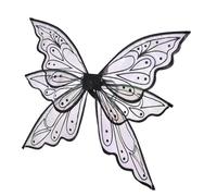 Halloween Fairy Costume - Butterfly Wings for Girls and Adults, White Angel Wings with Brilliant Details | Large Fairy Wings for Women, Fantasy Fairy Dress for Carnival, Party A