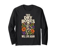 Halloween Faith Skeleton These Dry Bones Will Live Again Long Sleeve T-Shirt
