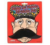 Halloween Fake Black Mustache Self Adhesive Artificial Beard for Party Cosplay Stage Performance Instant False Facial Hair Costume Accessory