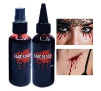Halloween Fake Blood,60ml Realistic Washable Cosplay Fake Blood - Skin Friendly Halloween Cosplay Supplies for Theatre Performance Horror Theme Party