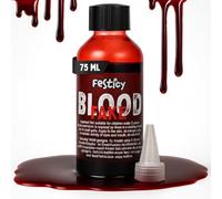 Halloween Fake Blood 75 ml I Washable I Skin-Friendly, Drip-Free Cap | For zombie, vampire blood and monster looks on clothes and skin, perfect for Halloween parties, theatre and cosplay