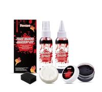 Halloween Fake Blood Makeup Kit-Fake Blood Spray +Dripping Blood Realistic Set Makeup Washable Effects Special kit halloween make liquid zombie halloween costume makeup blood latex latex