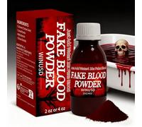 Halloween Fake Blood Powder - Makes 40oz Liquid Fake Blood, Scary Washable SFX Makeup Stage Blood Props Accessories for Halloween, Zombie Cosplay Party Decoration, Haunted Houses(2oz)