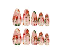 Halloween Fake Nails Set - 12 Pcs Nails with Pumpkin, Spiderweb, Bat & Ghost Designs. (3D Gilded Pumpkin)