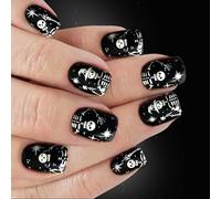 Halloween Fake Nails Set 24PCS Gothic Cobweb Art Comfortable Press On Nails Reusable Halloween Press On Nail