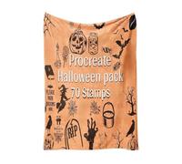 Halloween Fall Blankets Spooky Ghost Goth Throw Blanket Autumn Reversible Knitted Throw Blanket Halloween Graveyard Decorations Personalised Gifts