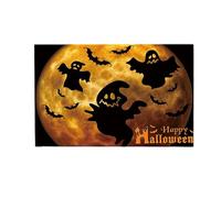 Halloween Fall Doormat Bath Mat Welcome Rug Non Slip Absorbent Polyester Floor Mat For Kitchen Hallway (Yellow, 40x60cm)