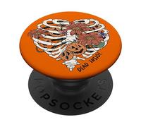 Halloween & Fall Heart Shape Skull Pumpkin Autumn Flowers PopSockets Adhesive PopGrip