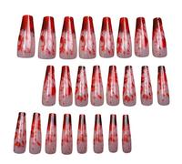 Halloween False Nails 24PCS - Gothic Black Spider Web & Bat Press On Nails | Dark Starry Stick On Nails for Women & Girls | Easy Apply Manicure Set for Halloween Party/Cosplay/Costume (A)