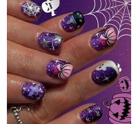 Halloween False Nails Nails Stickers Featuring Ghostly Bat Pumpkin Designs For Costumes Party Beauty Access Halloween Nail Stickers
