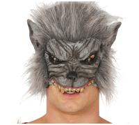 Halloween Fancy Dress Adult Werewolf Mask Half Face Wolf Grey Face Mask New fg