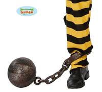 Halloween Fancy Dress Aged Look Ball & Chain Convict Prisoner Stag Hen fg