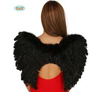 Halloween Fancy Dress Dark Angel Feather Wings Black Demon Wings fg