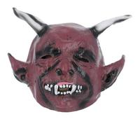 Halloween Fancy Dress Demon Devil Mask Full Overhead Mask Deep Red by Smiffys