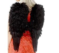 Black Dark Angel Wings Large 50cm x 60cm Feather Adults Fancy Dress Accessory