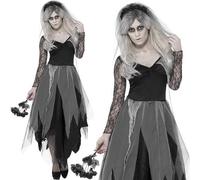 Halloween Fancy Dress Ladies Graveyard Ghost Bride Costume by Smiffys