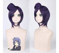 Halloween Fashion Christmas Party Dress Up Wig Cos Wig Akira Konan Deep Purple Anime Wig 031