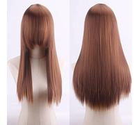 Halloween Fashion Christmas Party Dress Up Wig Cosplay Anime Wig High Temperature Silk Rose Net Colorful 60Cm Thickening Long Straight Hair Color:Zf60-12 Thickening