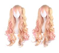 Halloween Fashion Christmas Party Dress Up Wig Cosplay Anime Wig Lolita Cute Lolita Loli Double Ponytail Mouth Clip Long Curly Hair Fake Hair Color:H088-2