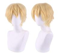 Halloween Fashion Christmas Party Dress Up Wig Cosplay Fake Generator Saw Human Chain Saw Human Electric Sub-Dark Blonde Reverse Warped Short Hair