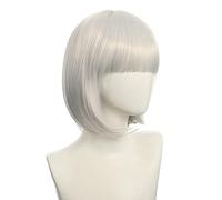 Halloween Fashion Christmas Party Dress Up Wig Cosplay Nightclub Show Bar Oblique Bangs Female Short Hair Pink Beige Blue Bobo Bobo Wig Color:K051-4