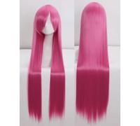 Halloween Fashion Christmas Party Dress Up Wig Cosplay Wig Universal 100 cm Colour Long Straight Hair Cos Animation High Temperature Wire 099 Colour: Rose Net 012 [1 Metre]