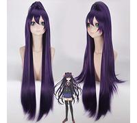 Halloween Fashion Christmas Party Dress Up Wig Date A Live Night Sword God Shixiang Cos Wig Dark Purple Long Hair + Long Pony Tail