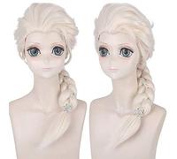 Halloween Fashion Christmas Party Dress Up Wig Frozen Aisha Aisha Princess Wig Beige Braid Cosplay Wig Set