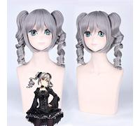 Halloween Fashion Christmas Party Dress Up Wig Idol Master Cinderella Girl Kanzaki Ranko Main Body + Double Curly Ponytail Cos Wig