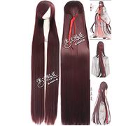 Halloween Fashion Christmas Party Dress Up Wig Le Zheng Ling Recalls The Red Lotus 150 cm Red Brown Long Straight Hair Cosplay Wig Zf150-14