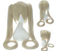 Halloween Fashion Christmas Party Dress Up Wig Miku Senbon Sakura Hatsune Snow Hatsune Sakura Hatsune Albino Hatsune Yumori Sanae Cosplay Wig Colour: Cy120-4 (Beige)