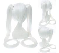 Halloween Fashion Christmas Party Dress Up Wig Miku Senbon Sakura Hatsune Snow Hatsune Sakura Hatsune Albino Hatsune Kamamori Sanae Cosplay Wig Color:Cy120-16 (Snow White)