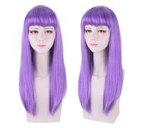 Halloween Fashion Christmas Party Dress Up Wig Movie Descendants 2 Times Cosplay Wig Female Long Straight Pink Purple Mixed Colour High Temperature Silk