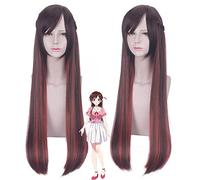 Halloween Fashion Christmas Party Dress Up Wig Rental Girlfriend Mizuhara Chizuru Brown Gradient Orange Red Styling Twist Braid Cos Wig
