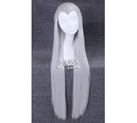 Halloween Fashion Christmas Party Dress Up Wig Wig Sansei Iii Shili Peach Blossom Night Flower Wig 100Cm Black Beauty Tip Costume Wig Color:Pl-315{Silver Gray}100Cm Thick Style