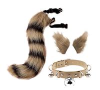 Halloween Faux For Ears Hair Clips Tail Cosplay Dress Up Neck Chocker Kits Plush Accessories For Cosp Ears And Tail Set Adult Kids Cosplay Costume