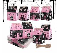 Halloween Favor Gift Boxes 12 Pieces Cute Castle House Mini Foldable
