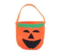 Halloween Felt Candy Bag, Reusable Non-Woven Pumpkin Ghost Storage Pouch for Halloween Party Favors B