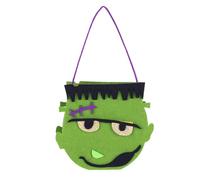 Halloween Felt Candy Bag, Reusable Non-Woven Pumpkin Ghost Storage Pouch for Halloween Party Favors F