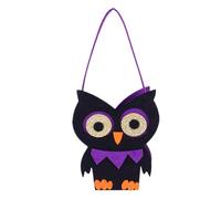 Halloween Felt Candy Bag, Reusable Non-Woven Pumpkin Ghost Storage Pouch for Halloween Party Favors G