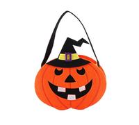 Halloween Felt Candy Bag, Reusable Non-Woven Pumpkin Ghost Storage Pouch for Halloween Party Favors Q